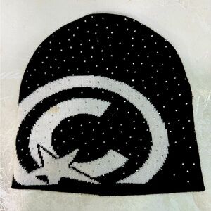 Men's ' Black and White Star Beanie